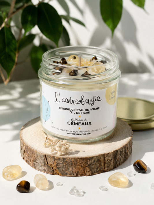 Bougie artisanale parfumée - AstroBougie signe du Gémeaux