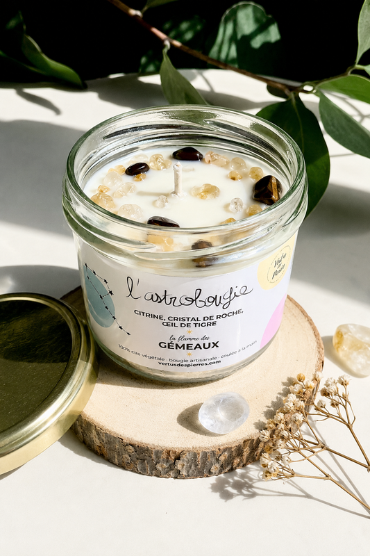 Bougie artisanale parfumée - AstroBougie signe du Gémeaux