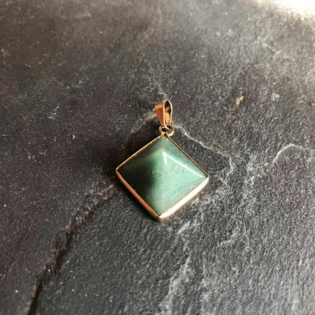 Aventurine pendant - pyramid