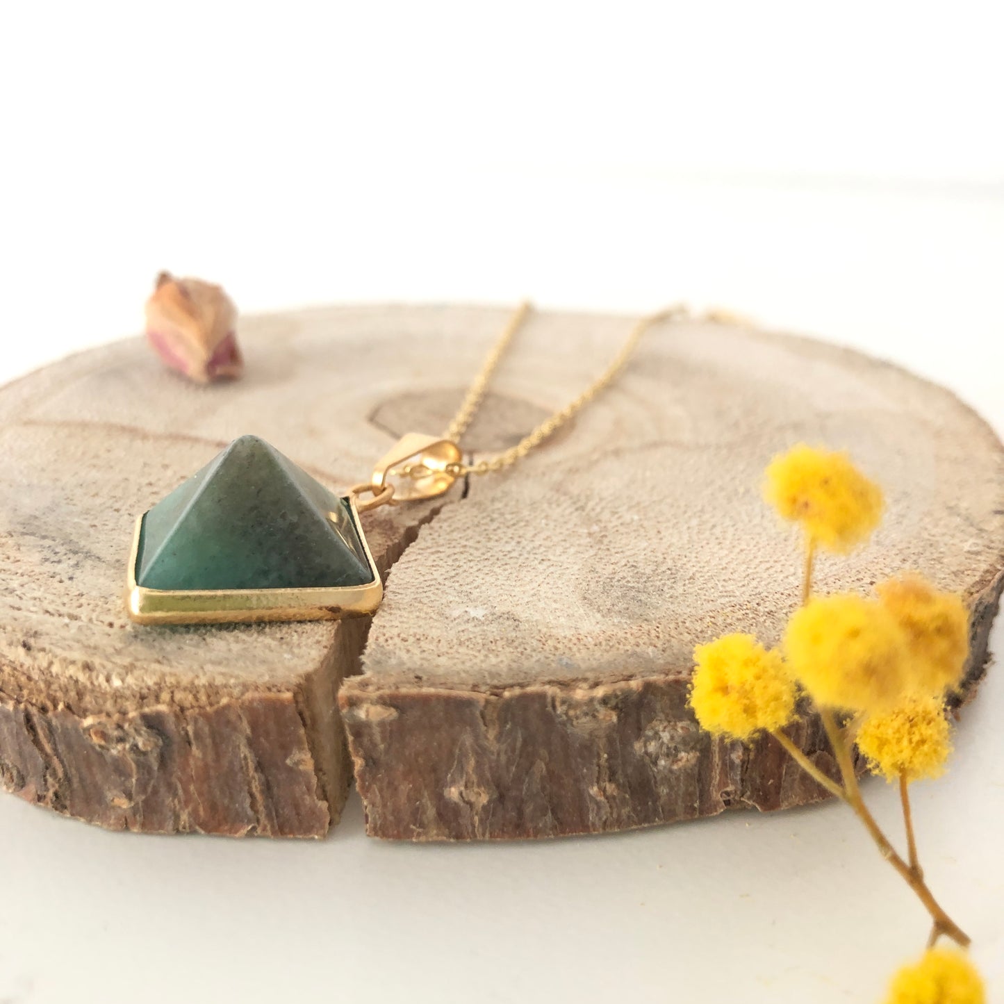 Aventurine pendant - pyramid