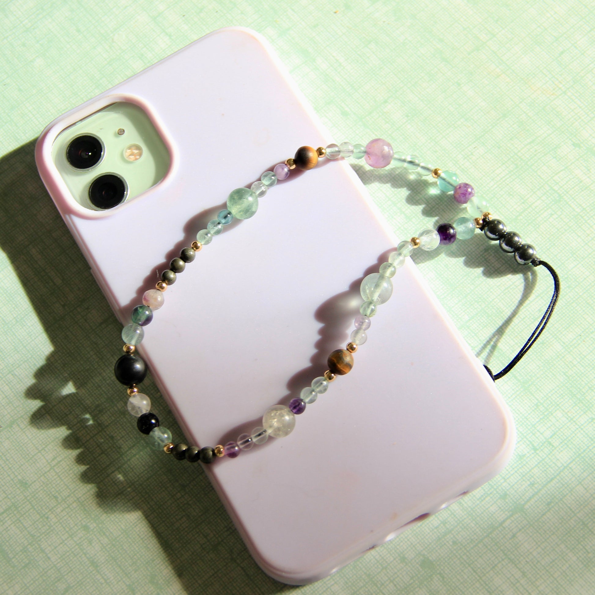 bracelet de téléphone en pierres semi précieuses