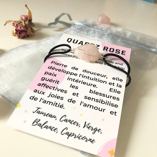 Bracelet Quartz Rose - douceur et amitié