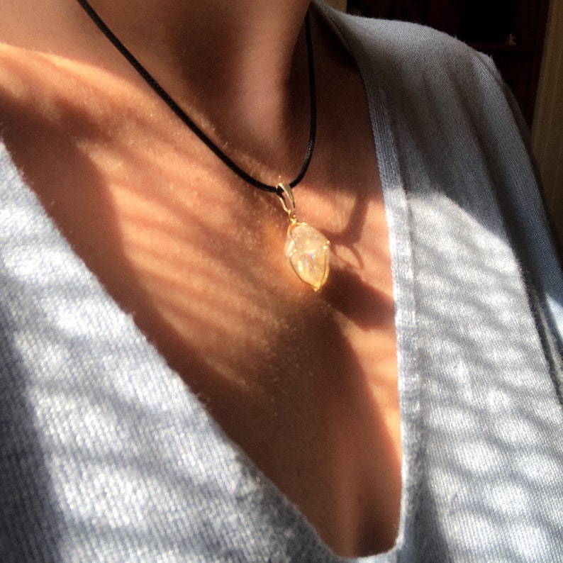 Pendentif Citrine - pierre roulée