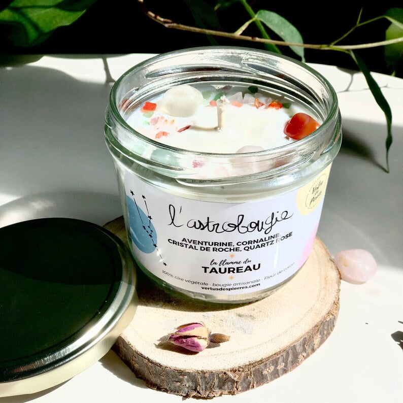 Handmade scented candle - AstroBougie sign of Taurus