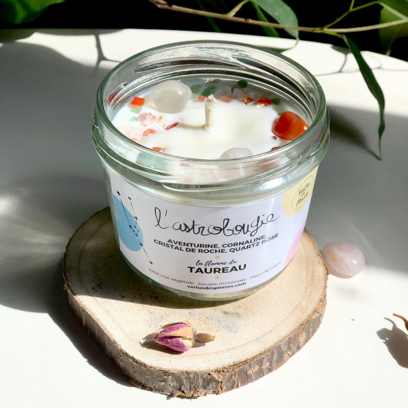Handmade scented candle - AstroBougie sign of Taurus
