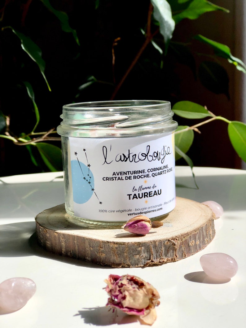 Handmade scented candle - AstroBougie sign of Taurus