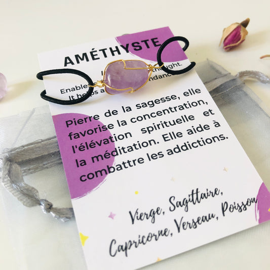 Bracelet Améthyste - apaisement et purification