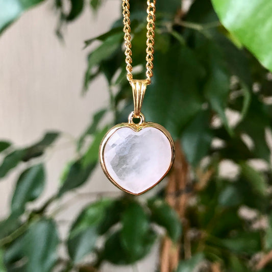 Rock Crystal Pendant - Heart