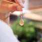 Pendentif en forme de goûte en Citrine - doré
