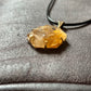 Pendentif Citrine - Hexagone • doré