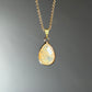 Pendentif en forme de goûte en Citrine - doré