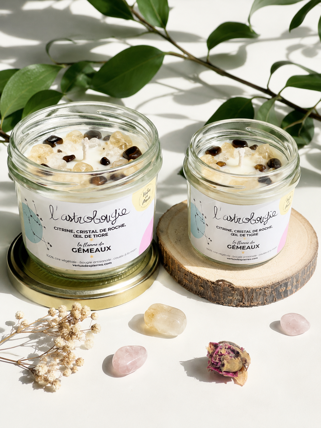 Bougie artisanale parfumée - AstroBougie signe du Gémeaux