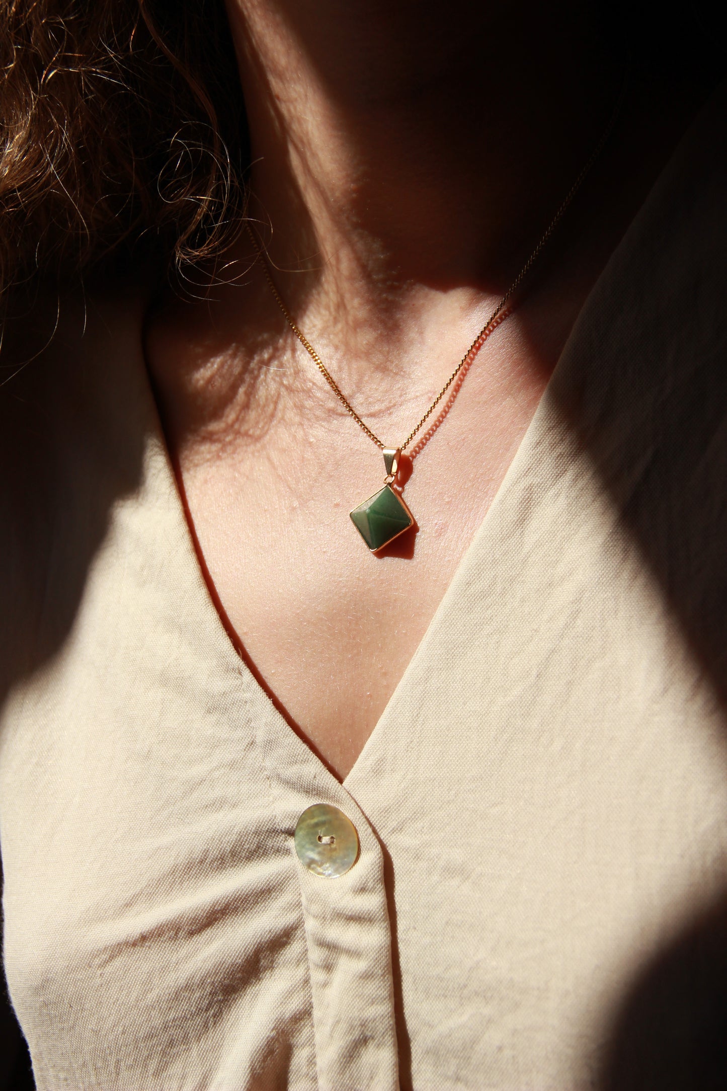 Pendentif Aventurine - pyramide