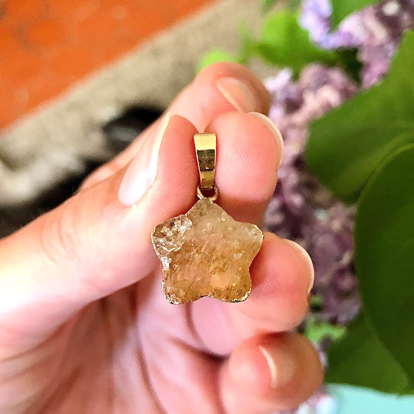 Pendentif Citrine - étoile