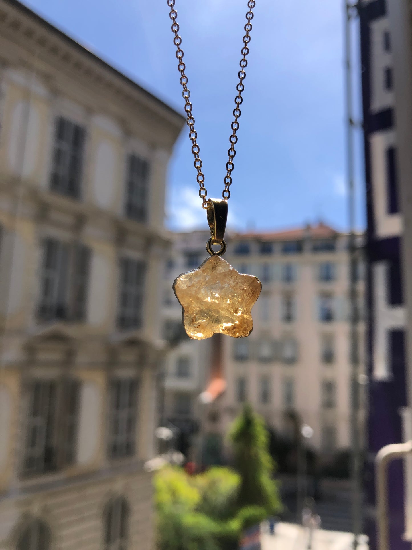 Pendentif Citrine - étoile