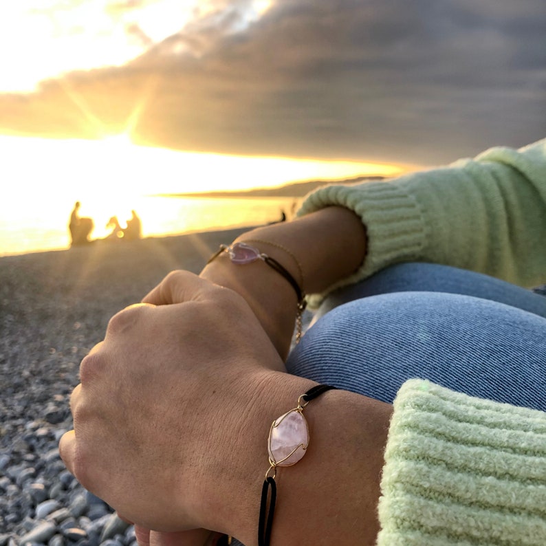 Bracelet Quartz Rose - douceur et amitié