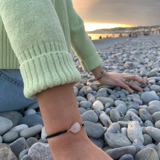 Bracelet Quartz Rose - douceur et amitié