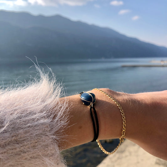 Bracelet Agate Bleue - confiance et amour