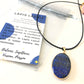 Pendentif Lapis Lazuli - ovale • doré