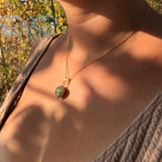 Pendentif Aventurine - pierre roulée